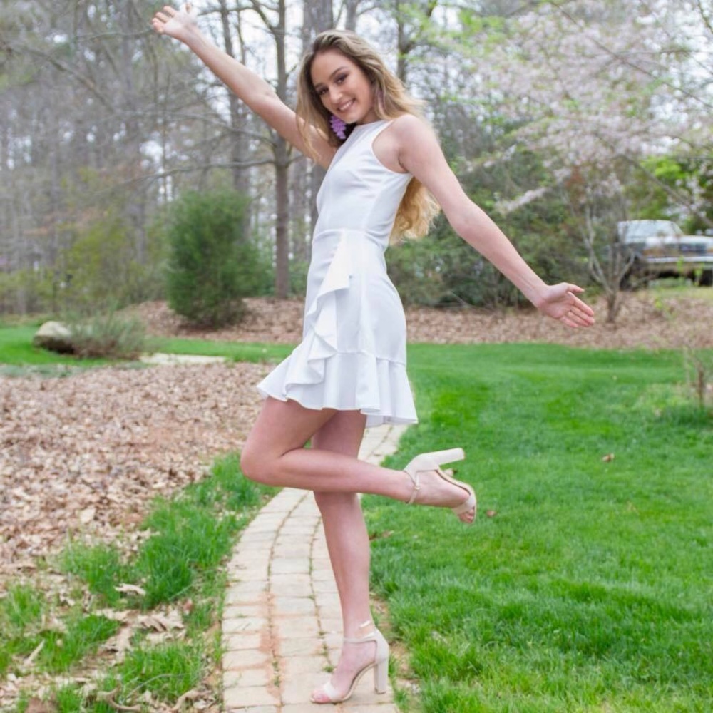 White Tulip Ruffles Dress - Picture 3 of 4